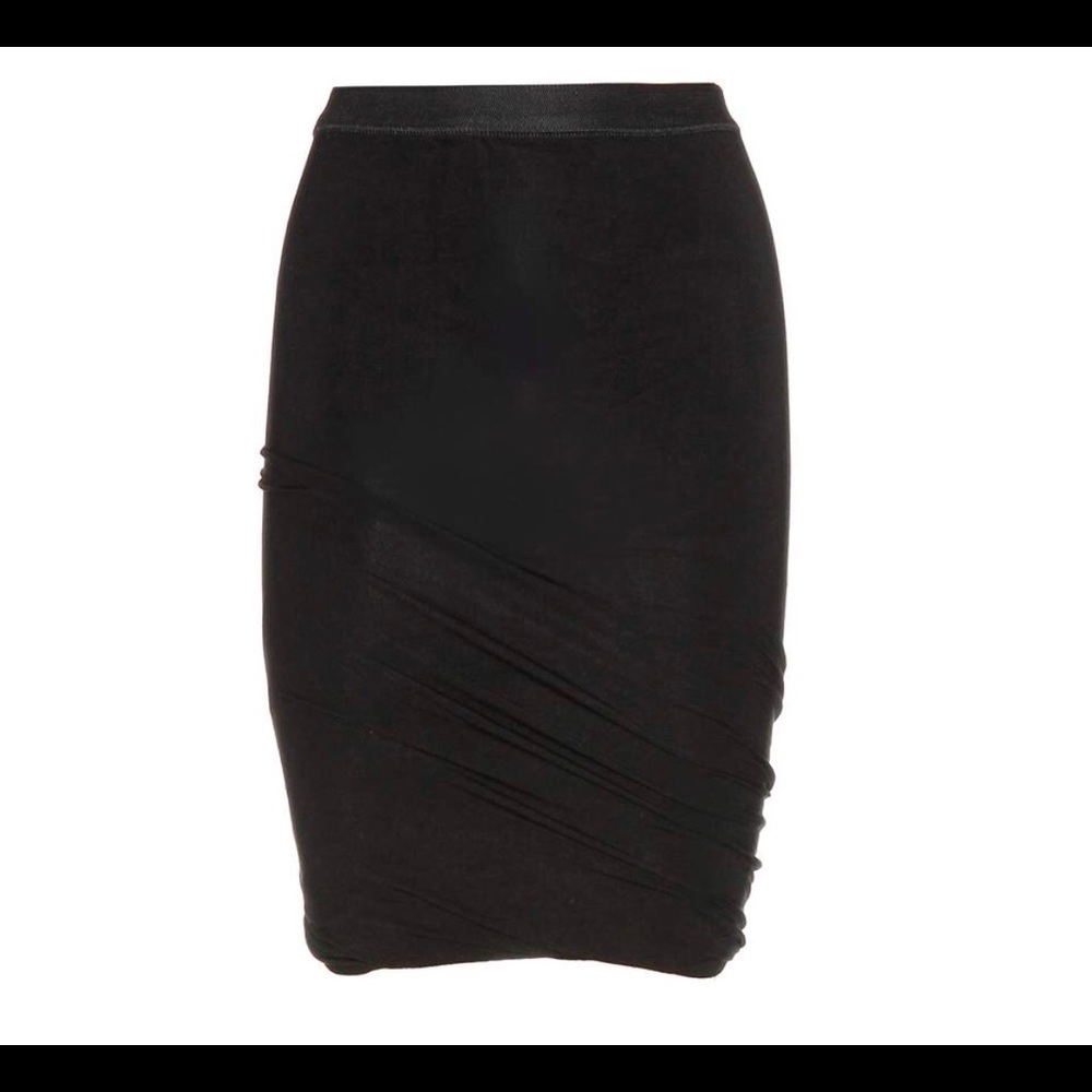 T by Alexander wang navy draped jersey skirt